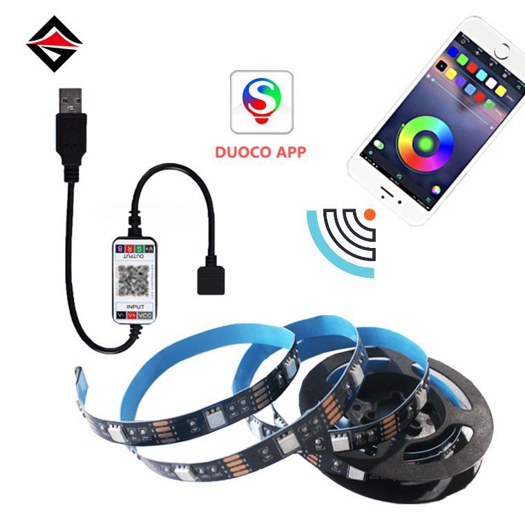 وحدة تحكم Bluetooth USB + RGB LED Light Strip 1M مجموعة